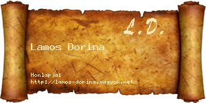 Lamos Dorina névjegykártya
